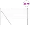 Kerítés oszlopokkal Ezüst 0.8 x 25 m Acél