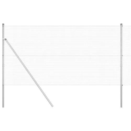Kerítés oszlopokkal Ezüst 1.2 x 25 m Acél