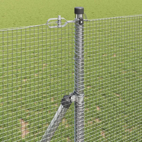 Kerítés oszlopokkal Ezüst 1.2 x 25 m Acél