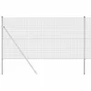 Kerítés oszlopokkal Ezüst 1.4 x 25 m Acél