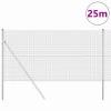 Kerítés oszlopokkal Ezüst 1.4 x 25 m Acél