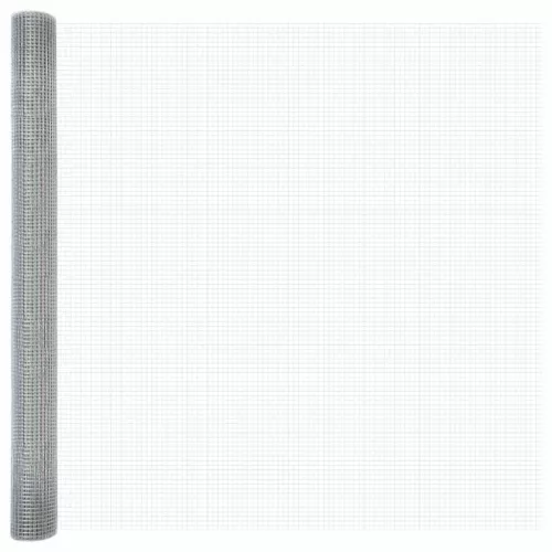 Kerítés oszlopokkal Ezüst 1.5 x 25 m Acél