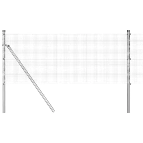 Kerítés oszlopokkal Ezüst 0.5 x 50 m Acél
