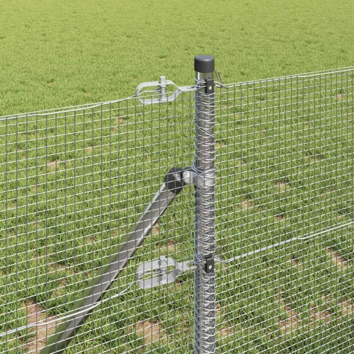 Kerítés oszlopokkal Ezüst 0.5 x 50 m Acél