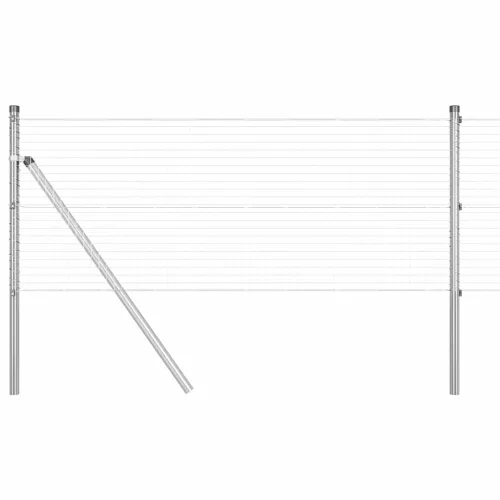 Kerítés oszlopokkal Ezüst 0.5 x 50 m Acél
