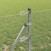 Kerítés oszlopokkal Ezüst 0.8 x 50 m Acél