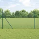 Kerítés oszlopokkal Zöld 1.4 x 10 m Acél