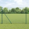 Kerítés oszlopokkal Zöld 1.6 x 10 m Acél