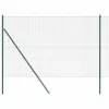 Kerítés oszlopokkal Zöld 1.6 x 10 m Acél