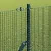 Kerítés oszlopokkal Zöld 1.6 x 10 m Acél