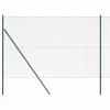 Kerítés oszlopokkal Zöld 1.6 x 10 m Acél