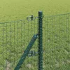 Kerítés oszlopokkal Zöld 0,6 x 25 m Acél