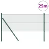 Kerítés oszlopokkal Zöld 0.8 x 25 m Acél