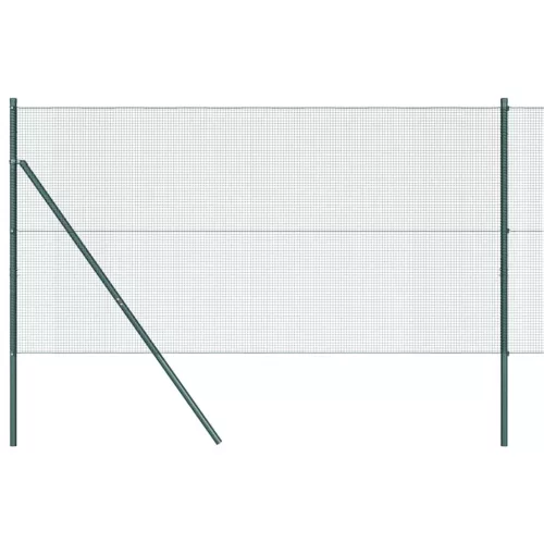 Kerítés oszlopokkal Zöld 1.2 x 25 m Acél