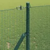 Kerítés oszlopokkal Zöld 1.2 x 25 m Acél