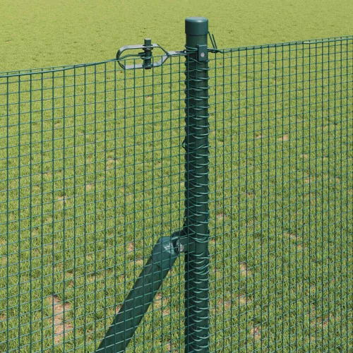 Kerítés oszlopokkal Zöld 1.2 x 25 m Acél