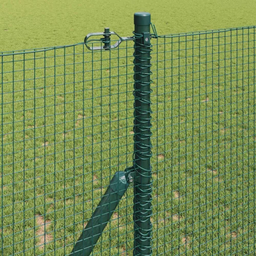 Kerítés oszlopokkal Zöld 1.2 x 25 m Acél