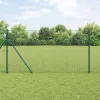 Kerítés oszlopokkal Zöld 1.2 x 25 m Acél