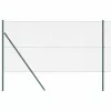 Kerítés oszlopokkal Zöld 1.4 x 25 m Acél