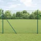 Kerítés oszlopokkal Zöld 1.5 x 25 m Acél
