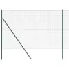 Kerítés oszlopokkal Zöld 1.5 x 25 m Acél