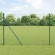 Kerítés oszlopokkal Zöld 1.5 x 25 m Acél