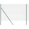 Kerítés oszlopokkal Zöld 1.6 x 25 m Acél
