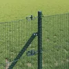 Kerítés oszlopokkal Zöld 0.4 x 50 m Acél