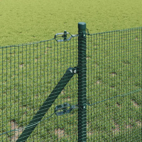 Kerítés oszlopokkal Zöld 0.4 x 50 m Acél