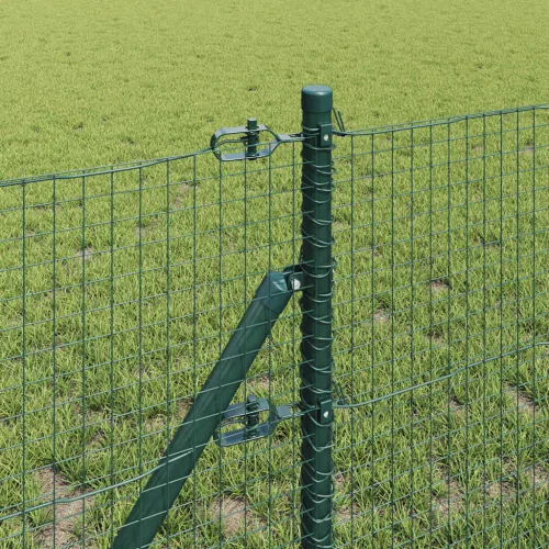Kerítés oszlopokkal Zöld 0.4 x 50 m Acél