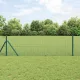 Kerítés oszlopokkal Zöld 0.5 x 50 m Acél