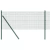 Kerítés oszlopokkal Zöld 0.5 x 50 m Acél
