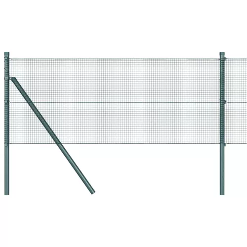 Kerítés oszlopokkal Zöld 0.5 x 50 m Acél