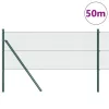 Kerítés oszlopokkal Zöld 0.6 x 50 m Acél