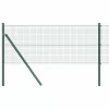 Kerítés oszlopokkal Zöld 0.8 x 50 m Acél
