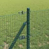 Kerítés oszlopokkal Zöld 0.8 x 50 m Acél