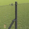 Kerítés oszlopokkal Szürke 1.4 x 10 m Acél