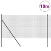 Kerítés oszlopokkal Szürke 1.4 x 10 m Acél