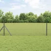 Kerítés oszlopokkal Szürke 0.8 x 25 m Acél