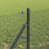 Kerítés oszlopokkal Szürke 0.8 x 25 m Acél
