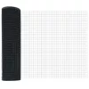 Kerítés oszlopokkal Szürke 0.8 x 25 m Acél
