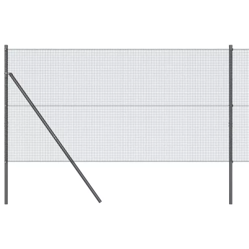 Kerítés oszlopokkal Szürke 1.2 x 25 m Acél