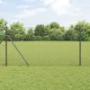 Kerítés oszlopokkal Szürke 1.2 x 25 m Acél