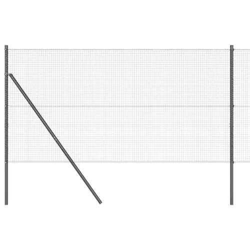 Kerítés oszlopokkal Szürke 1.2 x 25 m Acél