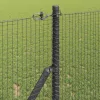 Kerítés oszlopokkal Szürke 1.2 x 25 m Acél