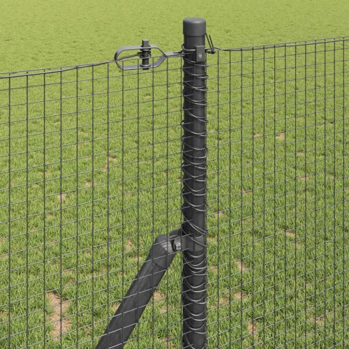 Kerítés oszlopokkal Szürke 1.2 x 25 m Acél