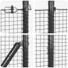 Kerítés oszlopokkal Szürke 1.2 x 25 m Acél