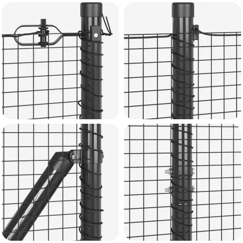 Kerítés oszlopokkal Szürke 1.2 x 25 m Acél