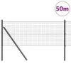 Kerítés oszlopokkal Szürke 0.4 x 50 m Acél