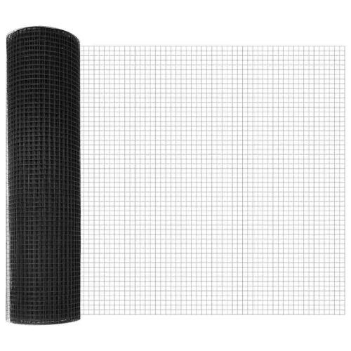 Kerítés oszlopokkal Szürke 0.5 x 50 m Acél